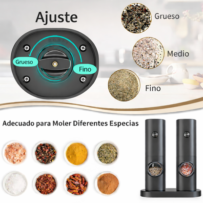 Set Molinillo Pimentero Salero Eléctrico