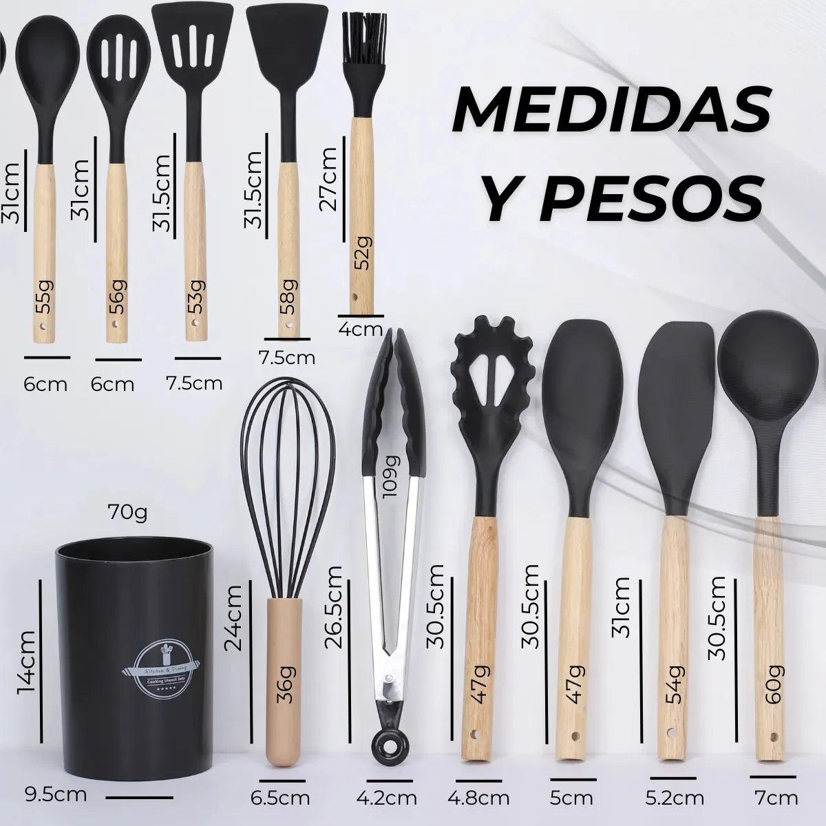 Set x12 utensilios Cocina