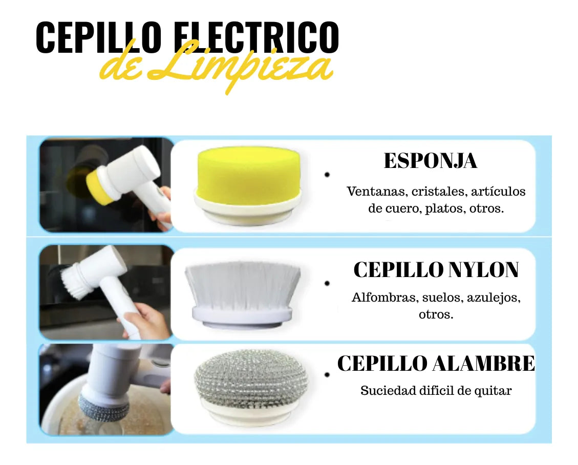 Cepillo Eléctrico Inalámbrico Limpieza